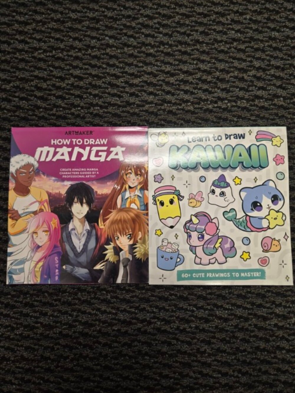 Lot of 2 How to Draw Manga & Kawaii Drawing Books Artmaker Anime Chibi Kids
